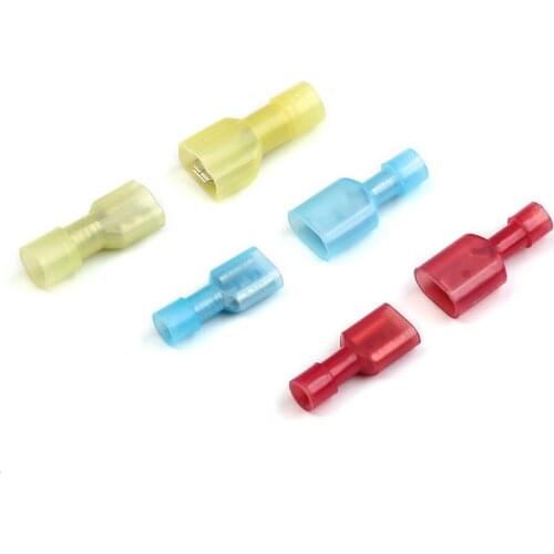 20Pcs 6.3mm Male&Female Fully Insulated Spade Crimp Terminal Electrical Wire Connectors FDFN+MDFN Crimp Connector