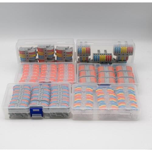 DIN Rail wire connector combination box Universal Compact conductor rod AWG28-12 mini Lever Block push in fast quick terminal