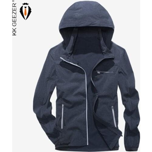 Men Jacket Autumn Thin Breathable Hooded Light Jackets High Quality Spring Zipper Windproof Loose Coat Overcoat Men Jacket