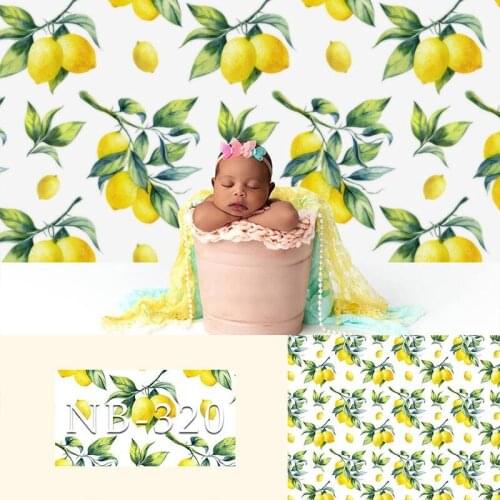 Lemon backdrop for photography newborn baby shower background for photo booth studio kids vinyl floor cloth portrait photocall