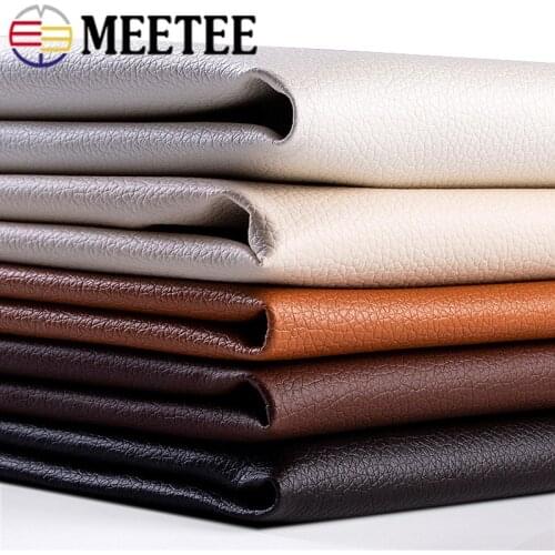 Meetee 100X138cm 0.5mm Thick PVC Synthetic Lesther Fabric Fax Leather Fabriv for Bag Sofa DIY Manual Luggage Process Accessories