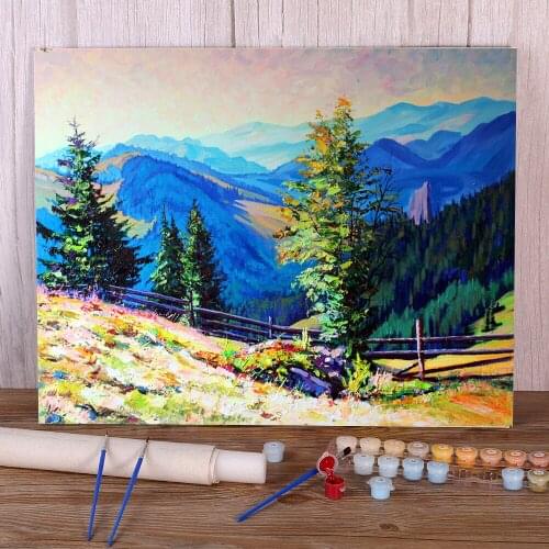 Landscape Sunny Summer Paint By Numbers Kit Oil Paints 40*50 Canvas Painting Loft Wall Picture Children Drawing
