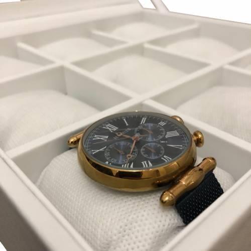 Name Special Watch Box 9 Pieces Watch White Inside White Model Wood Faux Leather