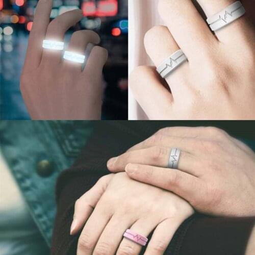 2020 New Luminous Resin Ring Women Men Fluorescent Glowing Rings Jewelry Glow In The Dark Finger Ring