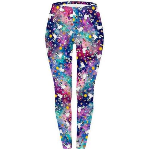 New Fashion Trend 3D Digital Printing Alpaca Leggings Sports Pants Elastic Waist Slim Long Sports Pants Casual Style