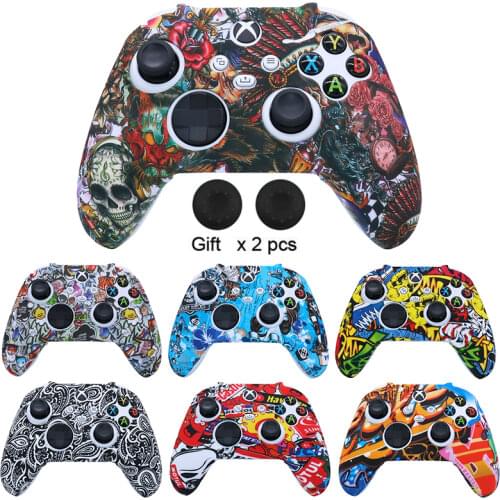 New Silicone Soft Protective Gamepad Cases For Xbox Series S/X Controller Game Handle Joystick Cover Shell with Stick Grip Caps