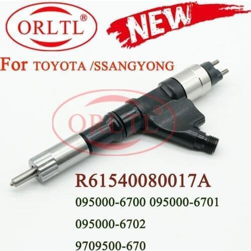 ORLTL 4PCS/LOT Common Rail Diesel fuel injector 095000-6700 FOR TOYOTA HOWO Ssangyong CAR ENGINE