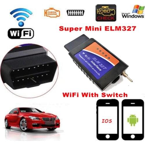 Reset ELM327 WIFI Switch V1.5 for IOS Android ELM327 Bluetooth WIFI OBD2/OBDII ELM 327 CAN-BUS Diagnostic Tool Code Reader