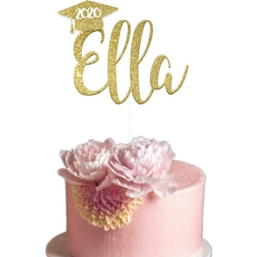 Personalised Graduation cake topper custom cake topper class of 2020 gold cake topper graduation party graduation decoration