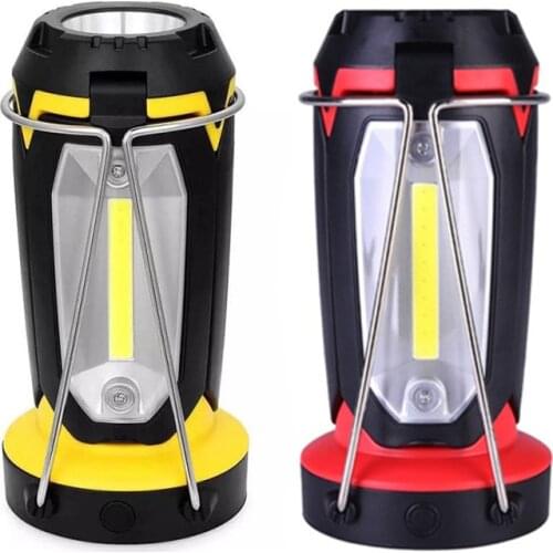 Portable Camp Lamp Multifunctional Foldable Outdoor Camping Lantern Tent LED Light Flashlight COB LED Work Light USB Charging