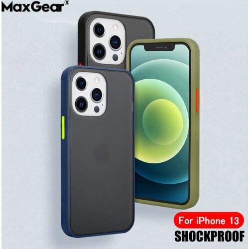 For iPhone 13 12 11 Pro Max Shockproof Bumper Armor Matte Case For iPhone X XS 7 8 Plus SE2 Mini Skin Soft Hard PC Cover Fundas