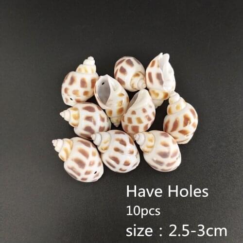 1lot One hole Natural Mini Spiral SeaShell leopard print Shell for glass bottle decoration holes DIY handmade for bracelet