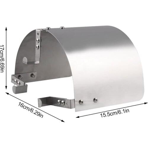 Silver Stainless Steel Racing Car Cold Air Intake Cone Sport Air Filter Cover Heat Shield For 2.5''-5'' Neck