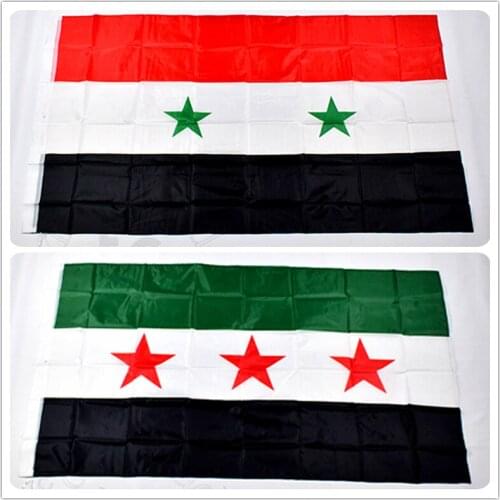 Syria Syrian 90*150cm flag Banner blue 3x5 Foot Hanging National flag for meet,Parade,party.Hanging,decoration
