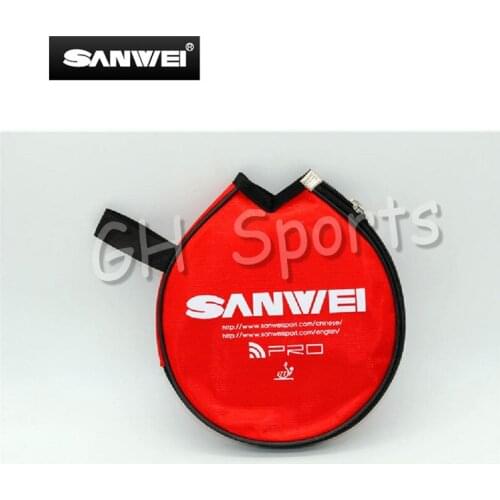 SANWEI Table Tennis Bag (+2x Protective Films +1x Edge Tape) Set Ping Pong Case Tenis De Mesa