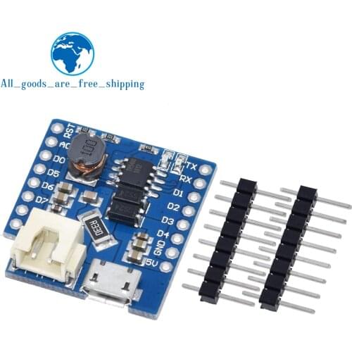 TZT Battery Shield V1.1.0 For WEMOS D1 mini single lithium battery charging & boost