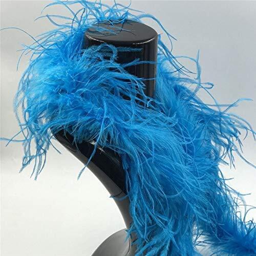 Amazing Feather Free Shipping 1pc/LOT 1 layer Turquoise Blue dyed ostrich feather boas 2 Meters wedding party supplys