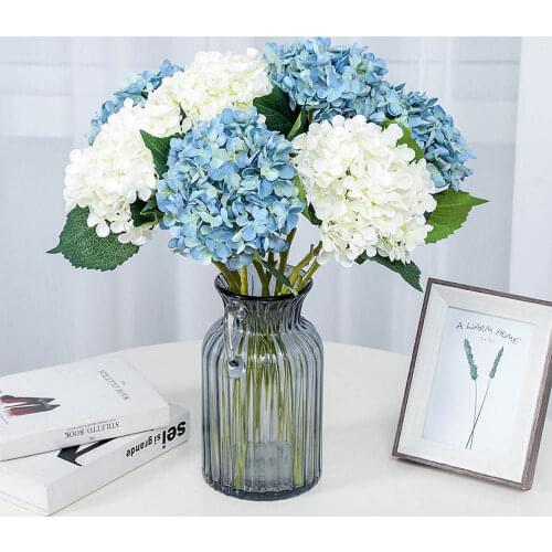 Wedding Party Decoration 11 Heads Plastic Hydrangea Home Decor Artificial Flower Bouquet White Pink Blue 13 Colors 10 Pieces