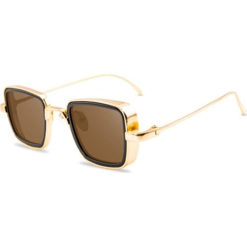 Vintage Steam Punk Night Vision Glasses Men Retro Metal Square Eyewear Trendy Outdoor Sun Glasses Shades Women lunette de soleil