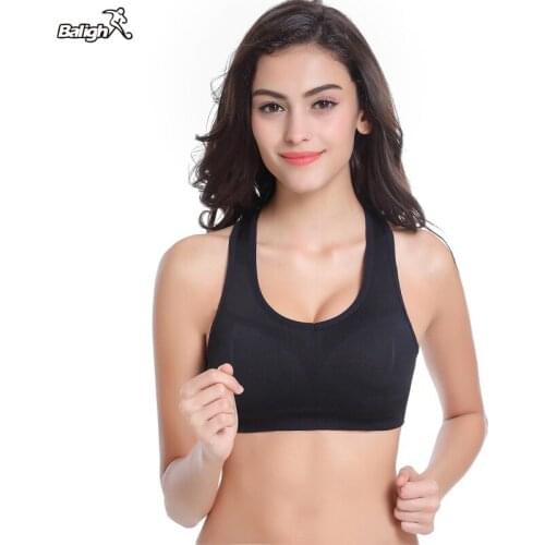 Balight Women Sport Bra Top Black Padded Yoga Brassiere Fitness Sports Tank Top Female Sport Yoga Bra Push Up Sports Bra
