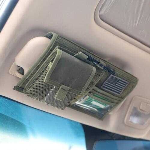 1pc Outdoor Multifunction PU Sun Visor Tool For Car Auto Glasses Ticket Documents Folder Mobile Phone Organizer