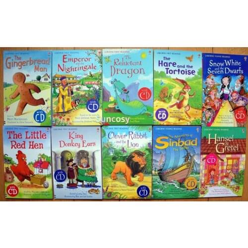 10 Book/set,Usborne Original Children Popular Comic Books Young Reading Collection Colouring English Activity Story Picture Book
