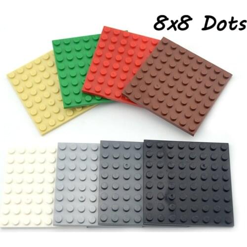 10pcs 8x8 Dots DIY Building Blocks Thin Figures Bricks Educational Creative Size Compatible With leduo Assemblage Toys for Kids