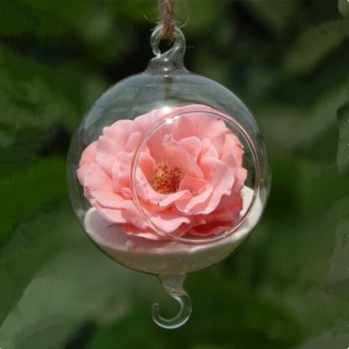 2pcs/pack Diameter=15cm Double Hock Glass Globe Vase Glass Terrarium with open or hole Wedding Hanging Glass Decorative