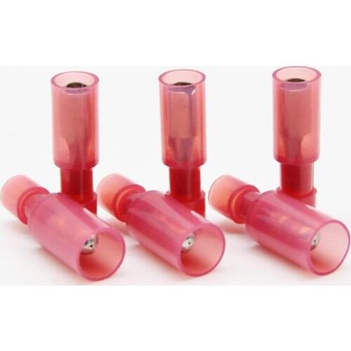 200PCS（100sets) bullet Male and female docking terminal Nose Crimp Connector Insulated Insulated Female&Male