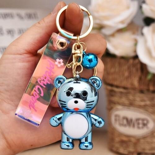 2022 Chinese Year of The Tiger Animal Keychain Cute Cartoon Car Key Chain Ring Bag Pendant Dropshipping