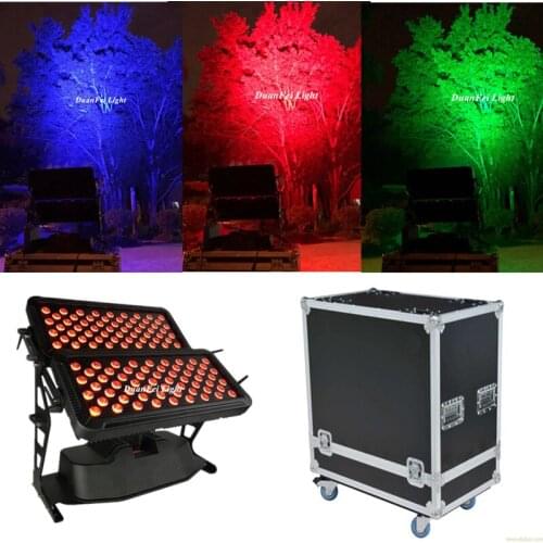 With flycase 6lot high power led city color light rgbw waterproof washer led flood spot lightings 4in1 wall washer led 120x10w