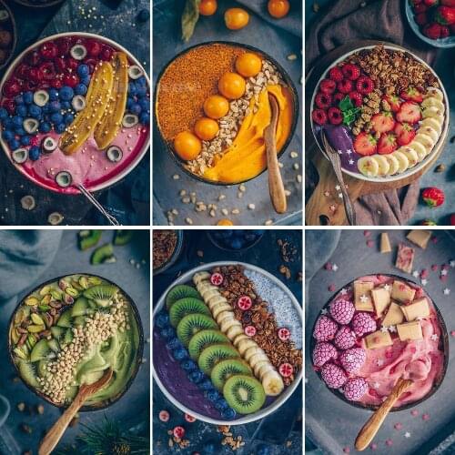 Diamond Painting Acai Bowl Smoothie Bowl Full Square Diamond Diy Mosaic Cross Stitch Kitchen Decoration Food Picture Rhinestone