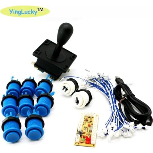 Arcade joystick DIY Kit Zero Delay USB Arcade controller To PC Connection The American HAPP style Joystick 4/8 way Push Buttons