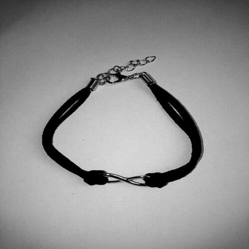 Infinity Sign Digital 8 Charm Jewelry Connectors Pendants 8*23mm Black Bracelet Women Fashion Handmade Bracelets