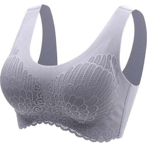Seamless Women bra underwear sex Wing lace foam-latex bra Seperate Cup sexy beauty back no steel ring top one-piece bra