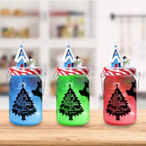 Color Mason Jar Plastic Glass Bottle Light Childrens Toy Birthday Gift DIY Christmas Fairy Light Remote Control Customization