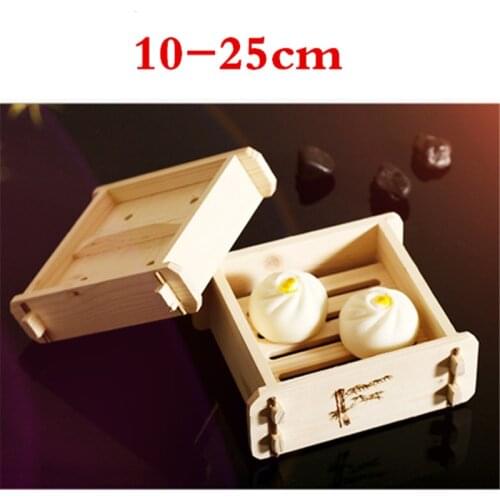 Wooden plate mesh steamed stuffed bun Bamboo Steamer Fish Rice Vegetable Snack bread wooden tray Basket dumpling steamer pot