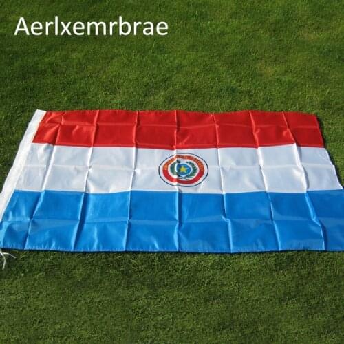 Aerlxemrbrae flag Paraguay flag Banner Free shipping 90*150cm Hanging Paraguay National flag