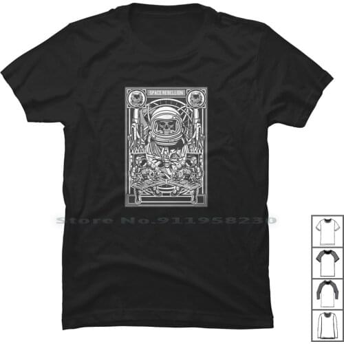 Space Rebellion T Shirt 100% Cotton Rebellion Cartoon Space Rebel Movie Comic Tage Pace Bell Lion Game Elli