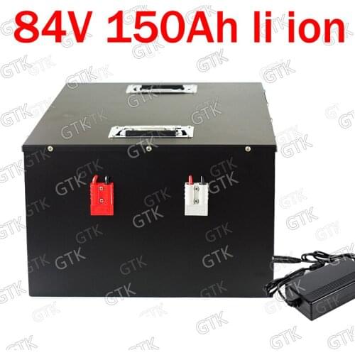 GTK 84v 150Ah li ion battery pack 85.1v 150AH for 8400W inverter EV power supply motorhome AGV robot Van RV bike + 10A charger