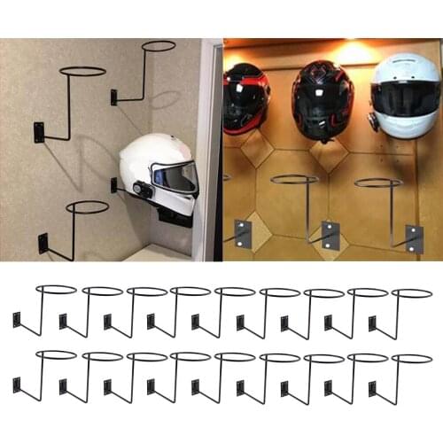 Pack of 18 Motorcycle Accessories Aluminum Helmet Rack Helmet Hanger Universal