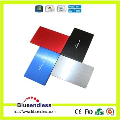 Hard disk box 2.5'' laptop SATA serial port hard disk caddy ultrathin metal aluminum HDD case Enclosure1pcs/lot BlueendlessU25YA