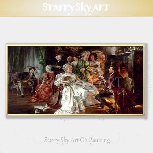 Top Artist Hand-painted High Quality Beautiful Classical Wall Art Europe Portraits Oil Painting for Living Room Wall Decoration