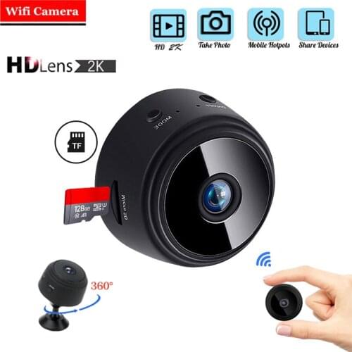 Wifi Mini Security Remote Control 2K HD Camera High-definition Light Vision Camera For Home Surveillance Wireless Hid Den Camera