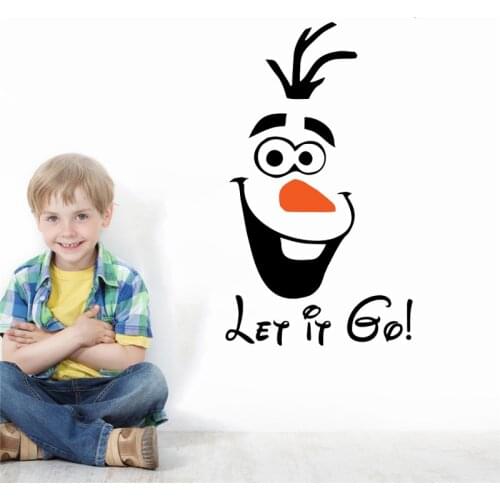 Cartoon Disney Frozen 2 Olaf Let It Go Wall Stickers For Bedroom Window Home Decor Toilet Wall Decals Vinyl Mural Art Wallpaper