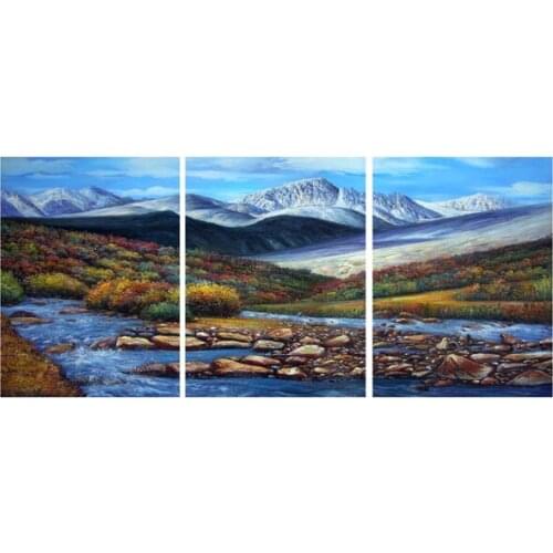 3 panels Canvas Prints wall art abstract Landscape Cuadros Decoration Canvas Painting for living room wall with Frames