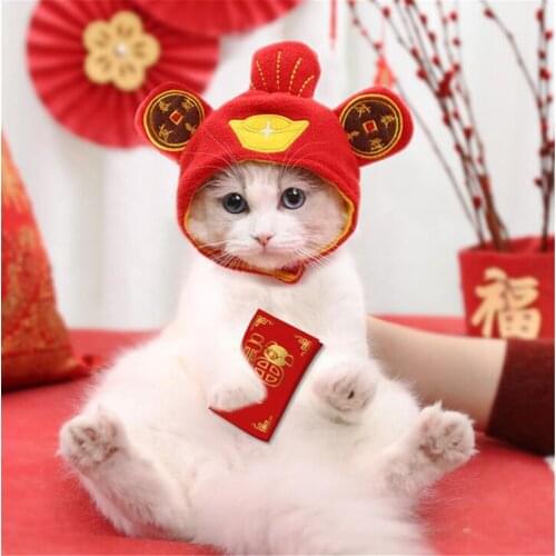 2021 New Pet Headgear Hat Sun Flower Lucky Cat Cute Animal Design Puppy Cat Cap Funny Cosplay Dog Hats Pet Accessories