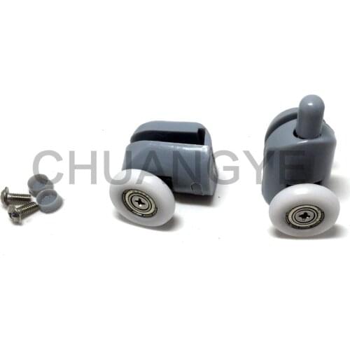New Set of 4 Top +4 Bottom Single Shower Door Rollers / Runners / Wheels / Pulleys / Guides 27mm Diameter Home Bathroom