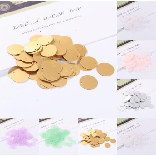 90Pcs/Lot Matte Sequins 20mm Flat Round Sequin Paillettes Sewing Craft For Religious Dress DIY Accessories 6 Colors