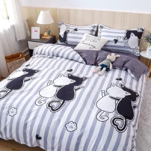 Duvet Cover Flat Bed Sheet Quilts Cover and Pillowcase Bed Linens 3/4 PCS Bedding Set King Queen Twin 220x240cm 2021 NEW Fashion